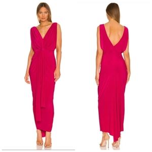 Misa Los Angeles Xenia Knotted Maxi Dress Small NWT